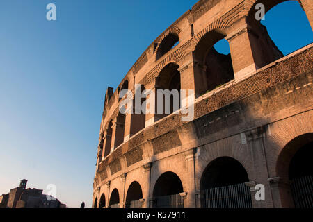 Rome, Italy. Golden hour at the colosseum Stock Photo