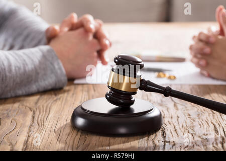 Divorce Concept With Gavel Stock Photo