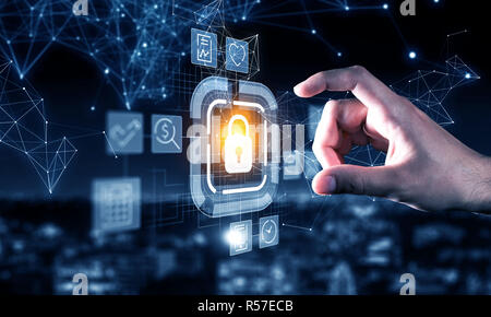 New media technologies in use. Mixed media Stock Photo
