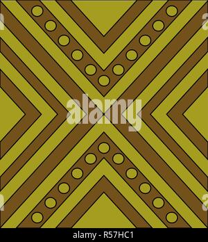 Geometric seamless ornament for ceramics, wallpaper, textile, web, cards. Ethnic pattern. Border ornament. Tribal ornament for fabric, surface design, Stock Vector