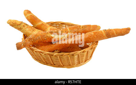 long crunchy bread rolls Stock Photo