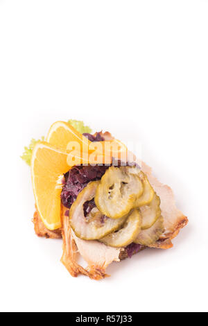 danish specialties and national dishes,high-quality open sandwich Stock Photo