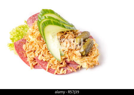 danish specialties and national dishes,high-quality open sandwich Stock Photo
