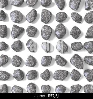 Abstract array made of rocks 3D Stock Photo