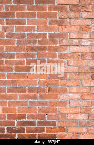 Old red brick rustic wall. It can be used as texture and background. Stock Photo