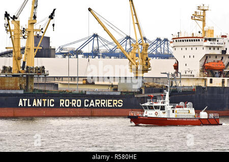 Public Safety - 2008 - City of Baltimore Fire Department Fire Boat Stock Photo