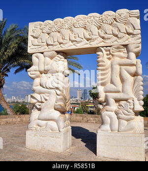 tel aviv - gate of faith in abrasha park of old jaffa