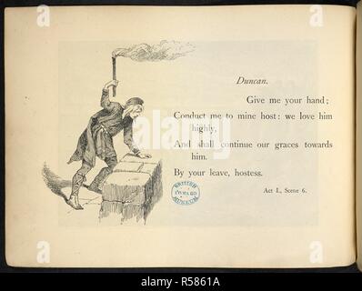 Act I scene 6- Duncan arriving at Macbeth's castle. Souvenir of Macbeth, produced at the Lyceum Theatre, by Henry Irving, 29th December, 1888. London : Cassell & Co., [1889]. Source: 11766.f.27, plate 8. Language: English. Author: SHAKESPEARE, WILLIAM. Stock Photo