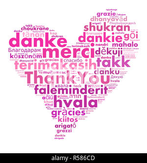 Thank you in different languages Stock Photo