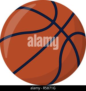 Basketball Ball. Sport Supplies Icon and Logo. Isolated design element. Vector illustration. Stock Vector