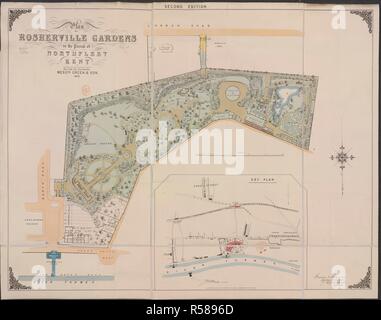 Plan of Rosherville Gardens in the Parish of Northfleet, Kent Stock ...
