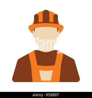 Engineer Icon. Energy label for Web on white background. Flat Vector Illustration. Stock Vector