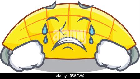 Crying slice mang on the caharacter shape Stock Vector