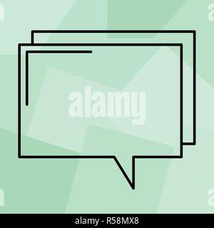Design business concept Empty copy space modern abstract background. Rectangular Outline Transparent Comic Speech Bubble Vector Blank Space Stock Vector