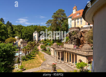 Italian style buildings at Portmeirion, Wales Stock Photo