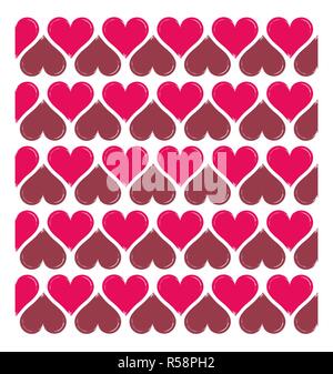 Heart shaped Valentine’s Day seamless pattern background for fashion ...