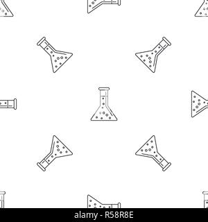 Conic chemical pot pattern seamless vector repeat geometric for any web design Stock Vector