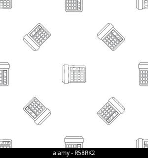 Fax telephone pattern seamless vector repeat geometric for any web design Stock Vector