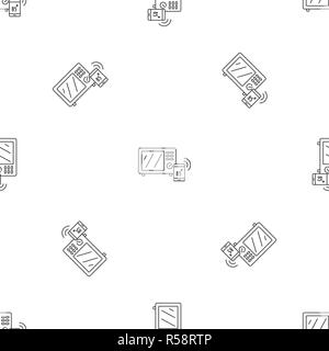 Smart microwave pattern seamless vector repeat geometric for any web design Stock Vector