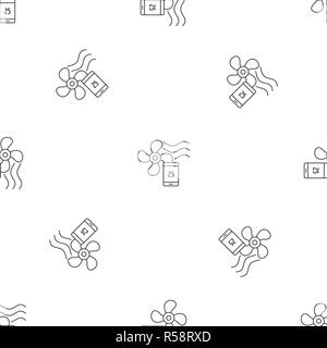 Smart home fan pattern seamless vector repeat geometric for any web design Stock Vector