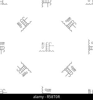 Auto temperature pool control pattern seamless vector repeat geometric for any web design Stock Vector