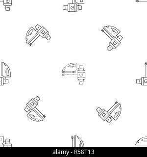 Smart home iron pattern seamless vector repeat geometric for any web design Stock Vector