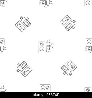 Smart sound control pattern seamless vector repeat geometric for any web design Stock Vector