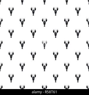 Lobster pattern seamless vector repeat geometric for any web design Stock Vector