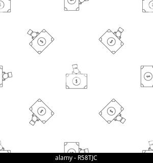 Corruption money suitcase pattern seamless vector repeat geometric for any web design Stock Vector