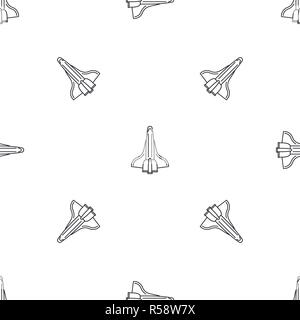 Spaceship pattern seamless vector repeat geometric for any web design Stock Vector