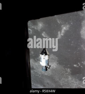The Apollo 15 command and service module in lunar orbit, photographed ...