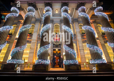 The Dome in George Street, Edinburgh decorated for Christmas. Stock Photo