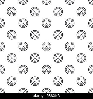 Aim radar pattern seamless vector repeat geometric for any web design Stock Vector