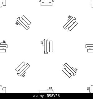 Battery charger pattern seamless vector repeat geometric for any web design Stock Vector