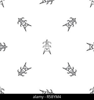 Electric tower pattern seamless vector repeat geometric for any web design Stock Vector