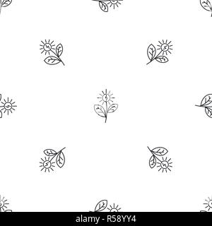 Flower solar energy pattern seamless vector repeat geometric for any web design Stock Vector