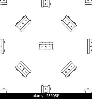 Eco car battery pattern seamless vector repeat geometric for any web design Stock Vector