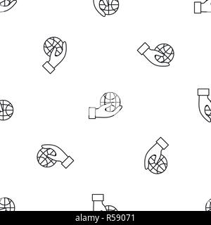 Save globe energy pattern seamless vector repeat geometric for any web design Stock Vector