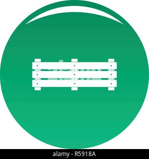 Wide fence icon. Simple illustration of wide fence vector icon for any design green Stock Vector