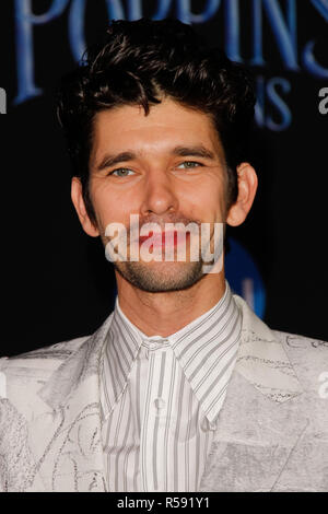 Hollywood, California, USA. 29th November, 2018. Ben Whishaw at the World Premiere of Disney's 'Mary Poppins Returns' held at the Dolby Theatre in Hollywood, CA, November 29, 2018. Photo by Joseph Martinez / PictureLux Credit: PictureLux / The Hollywood Archive/Alamy Live News Stock Photo