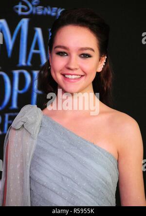 Hollywood, California, USA. 29th November, 2018. Actress Sadie Stanley attends the World Premiere of Disney's' 'Mary Poppins Returns' on November 29, 2018 at the Dolby Theatre in Hollywood, California. Photo by Barry King/Alamy Live News Stock Photo