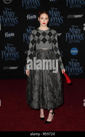 HOLLYWOOD, CA - NOVEMBER 29: Karen Gillan, at the World Premiere of Disney’s Mary Poppins Returns at The Dolby Theater in Hollywood, California on November 29, 2018. Credit: Faye Sadou/MediaPunch Stock Photo