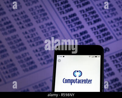 November 30, 2018 - Kiev, Ukraine - Computacenter Computer company logo seen displayed on smart phone. (Credit Image: © Igor Golovniov/SOPA Images via ZUMA Wire) Stock Photo