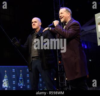 at a public appearance for 2018 New York Stock Exchange Christmas Tree Lighting, New York Stock Exchange, New York, NY November 29, 2018. Photo By: RCF/Everett Collection Stock Photo