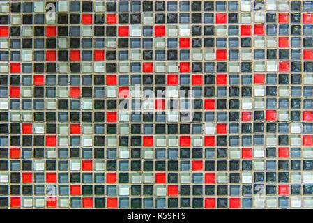 Mosaic tiles wall texture of Colorful  for background Stock Photo