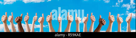 Diverse People Showing Thumb Up Sign Stock Photo