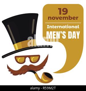 International men day concept background. Cartoon illustration of international men day vector concept background for web design Stock Vector