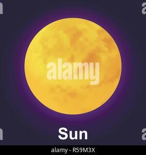 Sun icon. Isometric of sun vector icon for web design Stock Vector