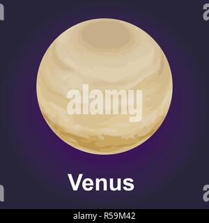 Venus planet icon. Isometric of venus planet vector icon for web design Stock Vector