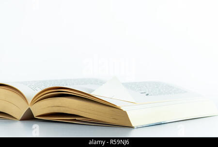 Open book isolated on background Stock Photo